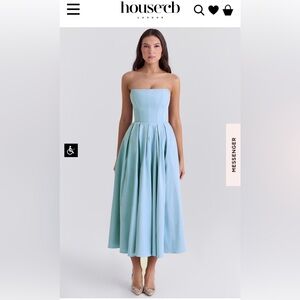 COPY - House of CB AUDREY
TUSCAN BLUE STRAPLESS MIDI SUNDRESS